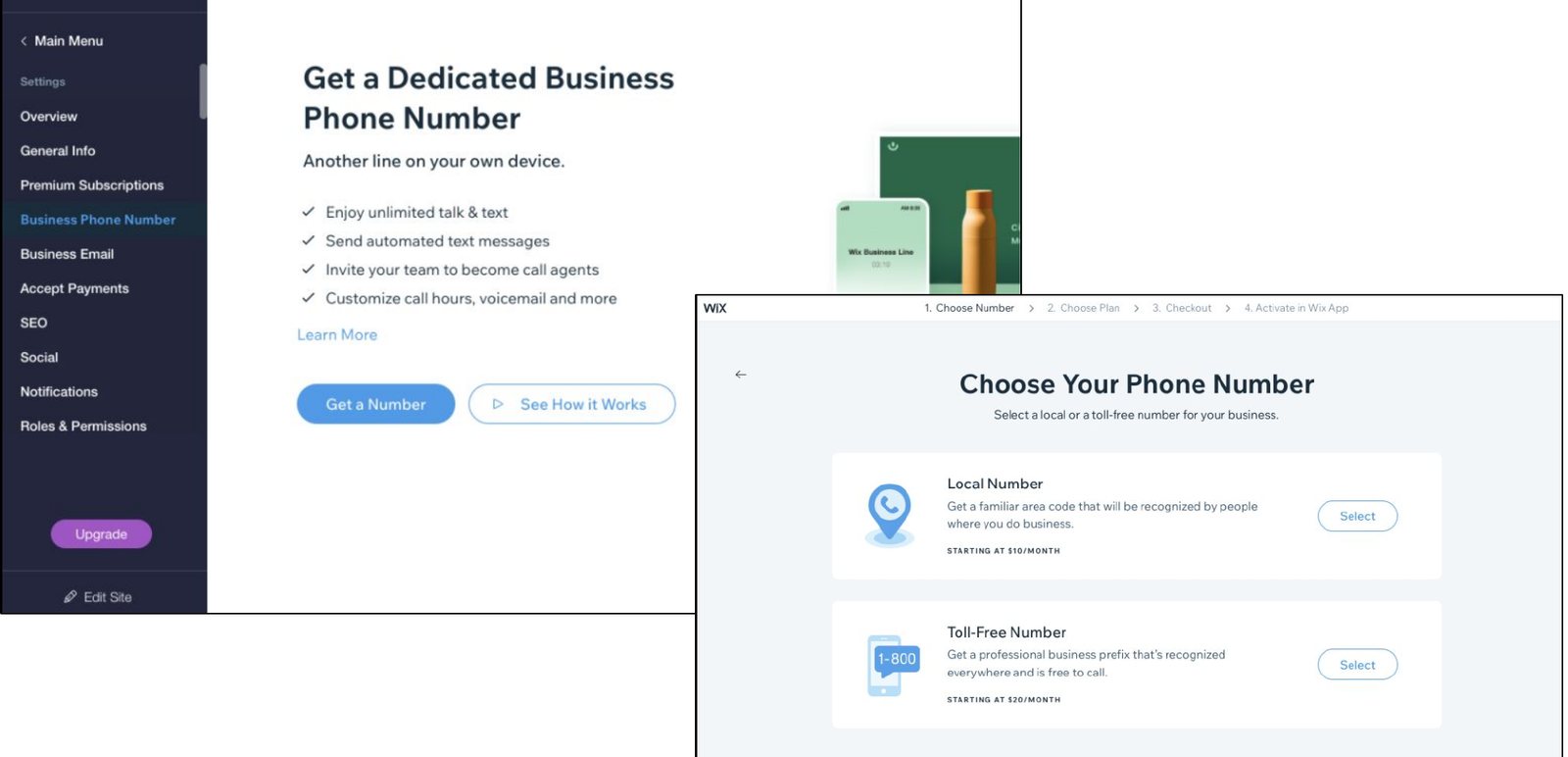 Get a dedicated business phone number, then choose a local or toll-free number.